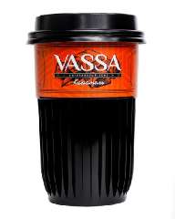 Объявление с Фото - Кофе молотый VASSA в стакане с натуральным сиропом