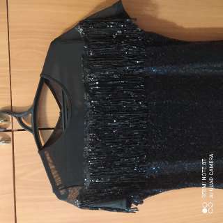 Фото: Вечернее чëрное длинное платье 52 размера, очень элегантное