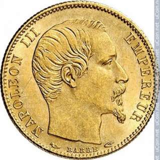 Фото: 5 франков золотых Франциия 1854а