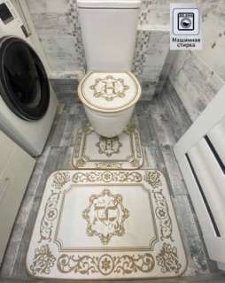 Фото: Коврики для ванной и туалета комплект из 3-х шт