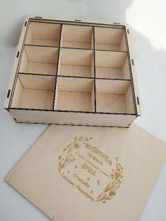 Фото: Коробки деревянная упаковка для подарков новый год