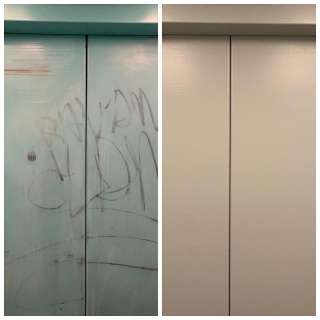 Фото: Реставрация лифтов. Покраска, шлифовка, полировка.