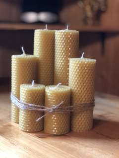 Фото: Свечи медовые разноцветные