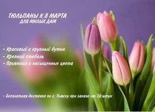 Объявление с Фото - Тюльпаны к 8 марта