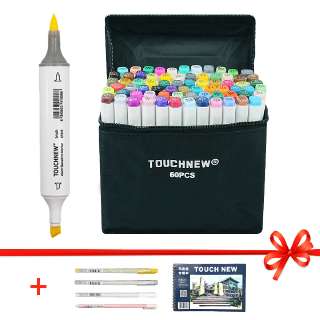 Объявление с Фото - Набор маркеров с кистью Touchnew Brush 168 шт