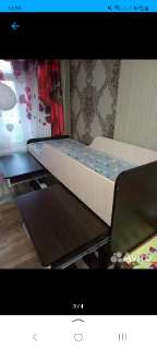Фото: Лесики,двухяросная  кровать. Со столиками.