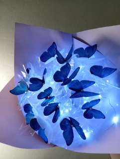 Фото: Светящиеся букеты из бабочек