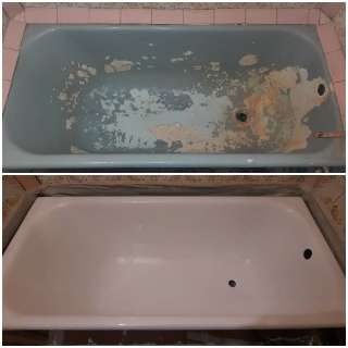 Фото: Реставрация ванн жидким акрилом