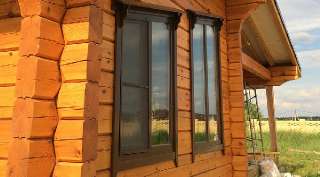 Фото: Деревянные окна со стеклопакетом