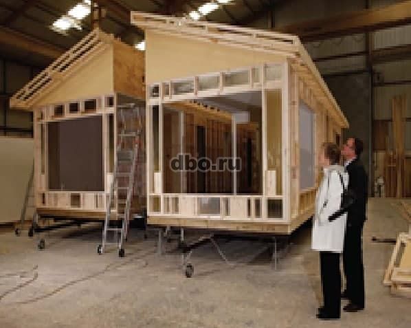 Фото: Производство каркасно-модульных домов из дерева.