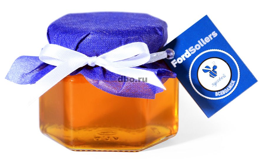 Фото: Мёд, взбитый мёд в банках с логотипом