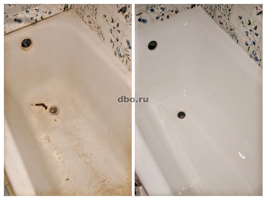 Фото: Реставрация ванны акрилом