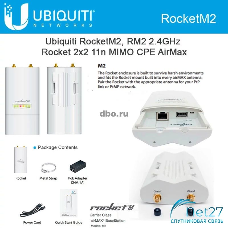 Фото: Роутер для AirMax WiFi Ubiquiti Rocket M2